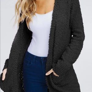 Women’s Black Popcorn Cardigan